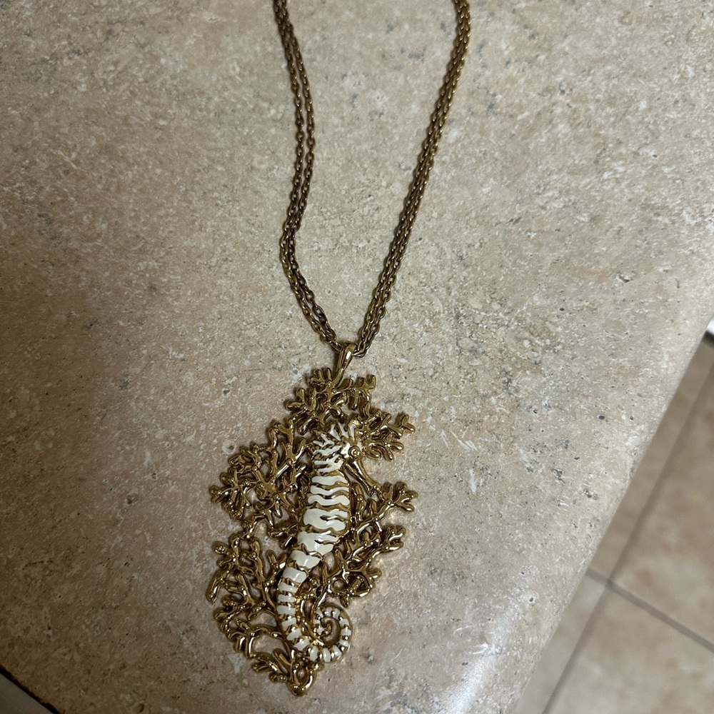 Lilly Pulitzer Gold Seahorse Necklace